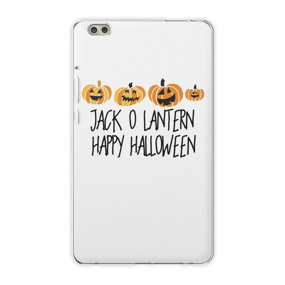dtab compact d-02k docomo dタブ 用 タブレット ケース タブレット カバー TPU ソフトケース 017475 ハロウィン かわいい かぼちゃ パンプキン オレンジ