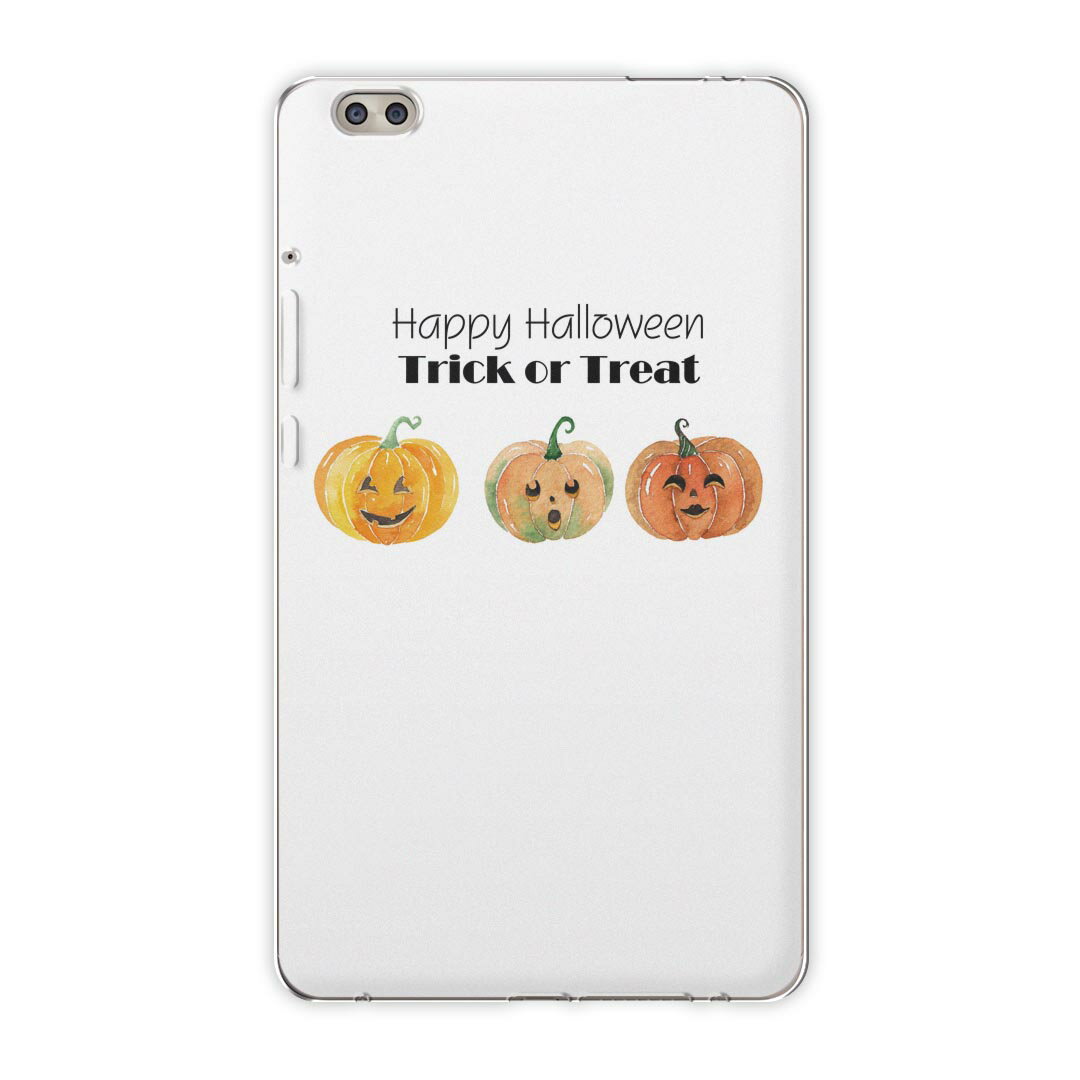 dtab compact d-02k docomo dタブ 用 タブレット ケース タブレット カバー TPU ソフトケース 017505 ハロウィン かわいい かぼちゃ パンプキン 英字
