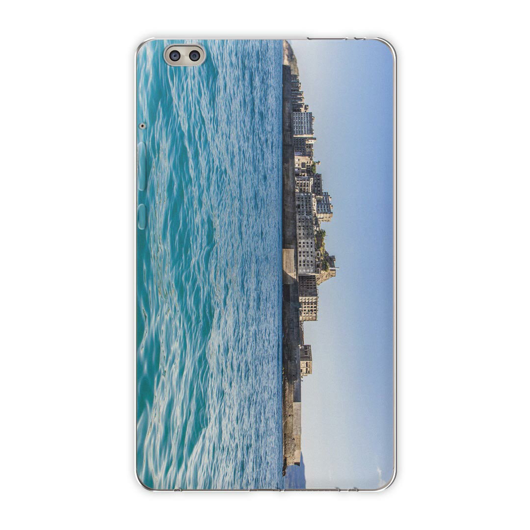 dtab compact d-02k docomo dタブ 用 タブレット ケース タブレット カバー TPU ソフトケース 018343 海 山 写真 夏