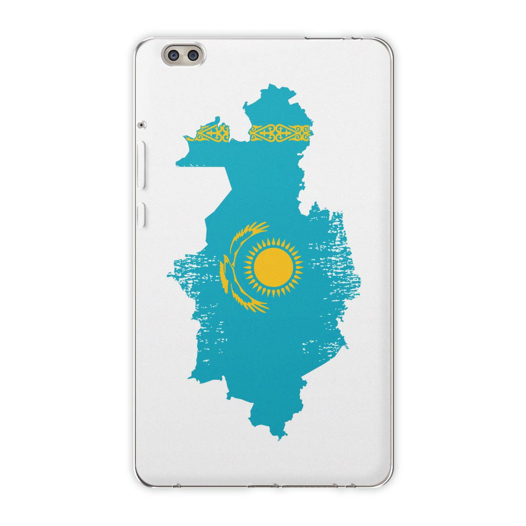 dtab compact d-02k docomo dタブ 用 タブレット ケース タブレット カバー TPU ソフトケース 018861 国旗 kazakhstan カザフスタン(2)