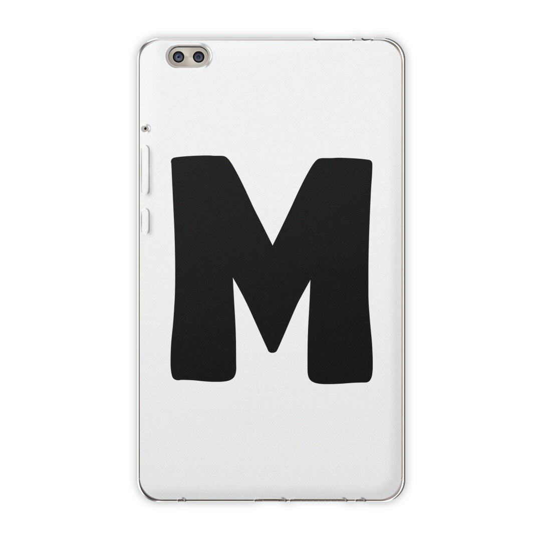 dtab compact d-02k docomo dタブ 用 タブレット ケース タブレット カバー TPU ソフトケース 019193 フォント 文字 m アルファベット