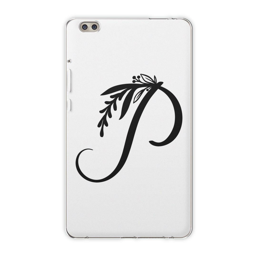 dtab compact d-02k docomo dタブ 用 タブレット ケース タブレット カバー TPU ソフトケース 019232 フォント 文字 p アルファベット(2.0)