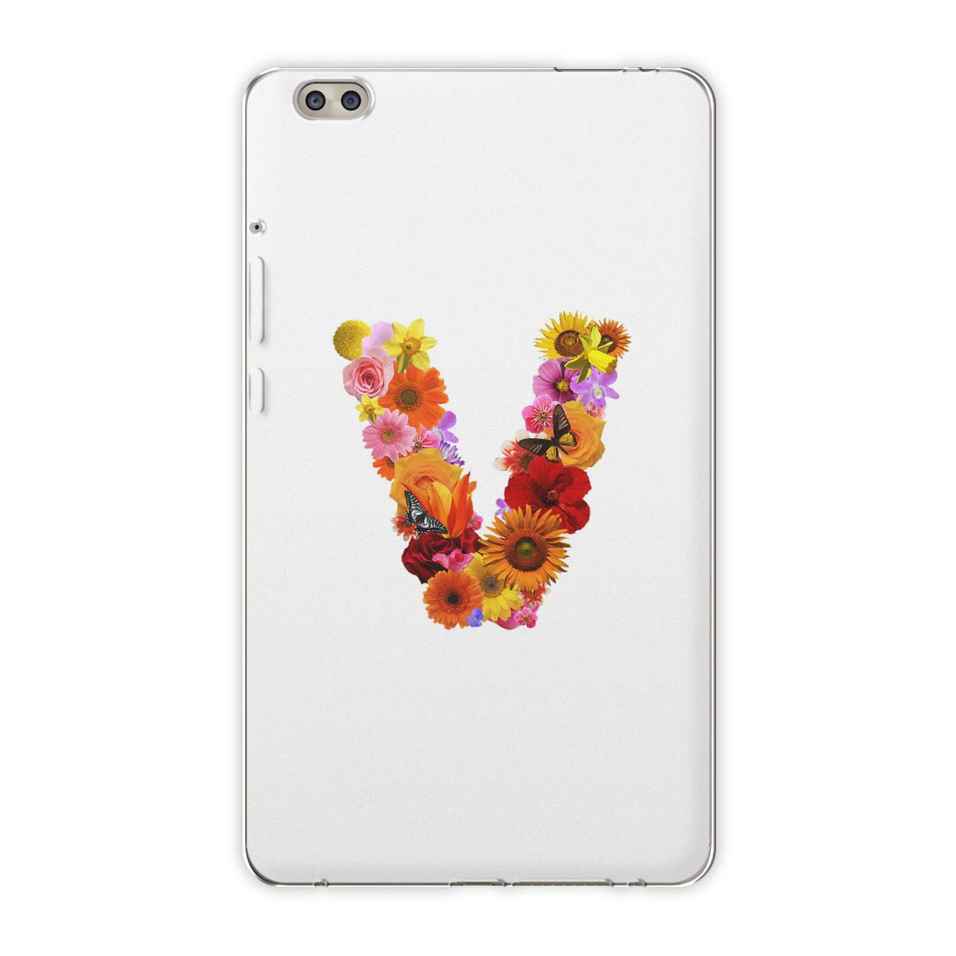 dtab compact d-02k docomo dタブ 用 タブレット ケース タブレット カバー TPU ソフトケース 019327 フォント 文字 v アルファベット
