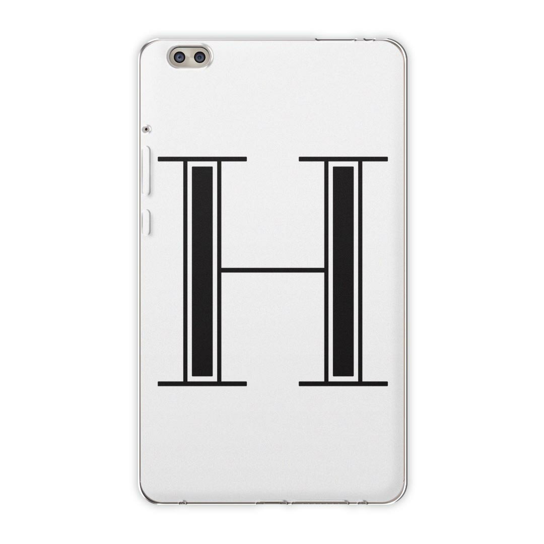 dtab compact d-02k docomo dタブ 用 タブレット ケース タブレット カバー TPU ソフトケース 019349 フォント 文字 h アルファベット