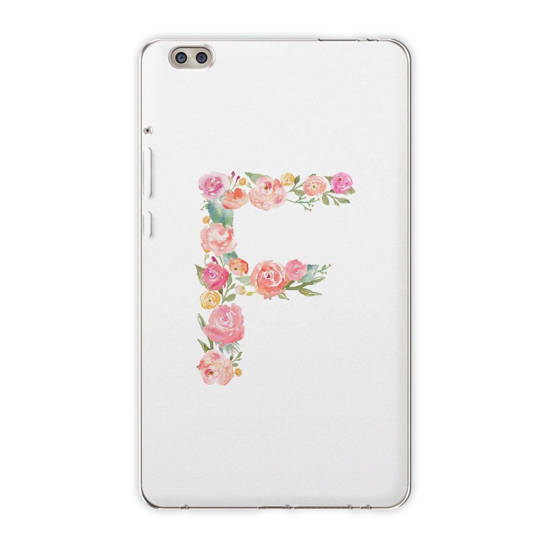 dtab compact d-02k docomo dタブ 用 タブレット ケース タブレット カバー TPU ソフトケース 019481 フォント 文字 f アルファベット