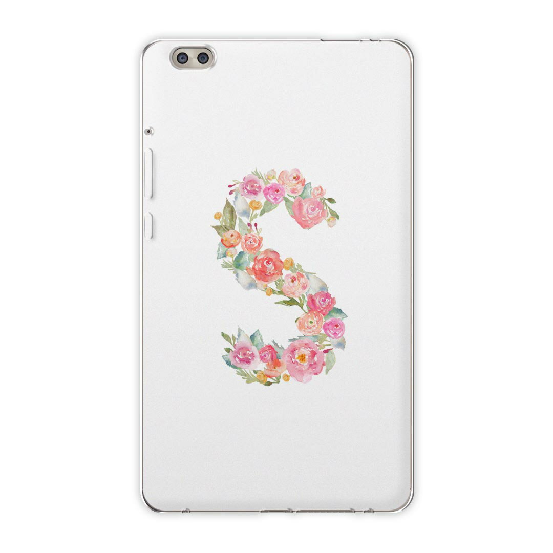 dtab compact d-02k docomo dタブ 用 タブレット ケース タブレット カバー TPU ソフトケース 019507 フォント 文字 s アルファベット