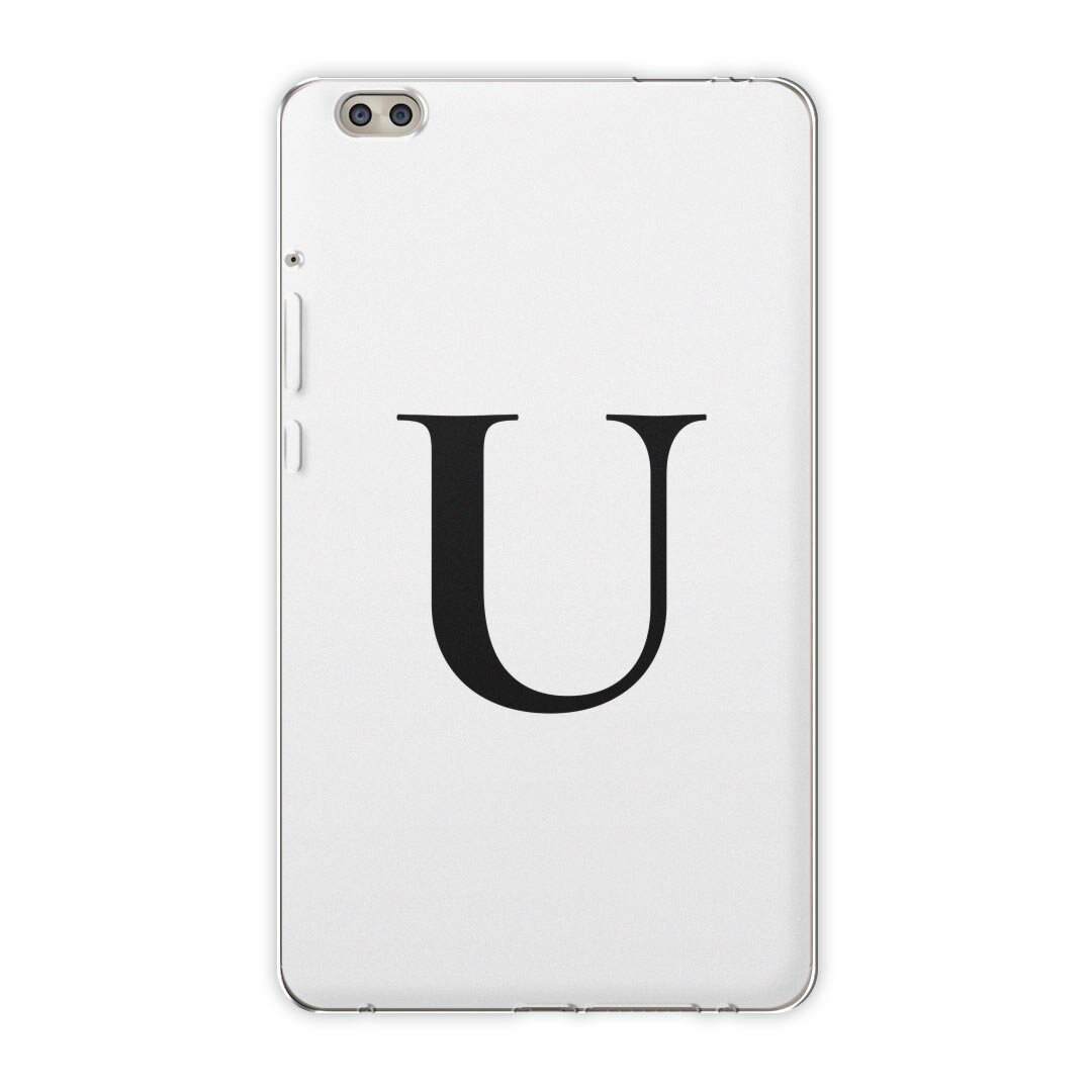 dtab compact d-02k docomo dタブ 用 タブレット ケース タブレット カバー TPU ソフトケース 019554 フォント 文字 u アルファベット(2.0)