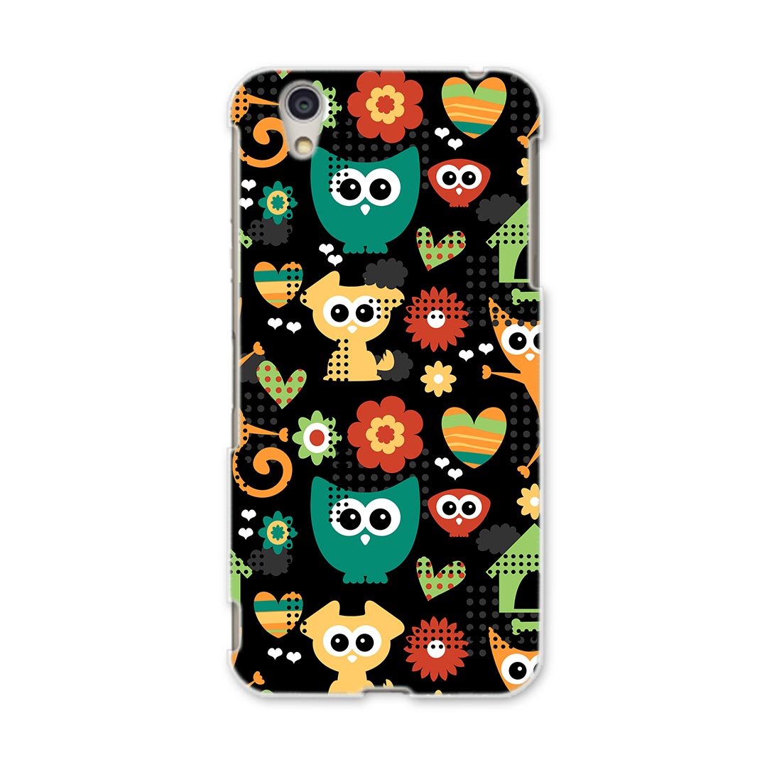 DM-01J AQUOS Disney Mobile docomo ドコモ dm01j スマホ カバー ケース スマホケース スマホカバー PC ハードケース 000070 かわいい　柄　ふくろう