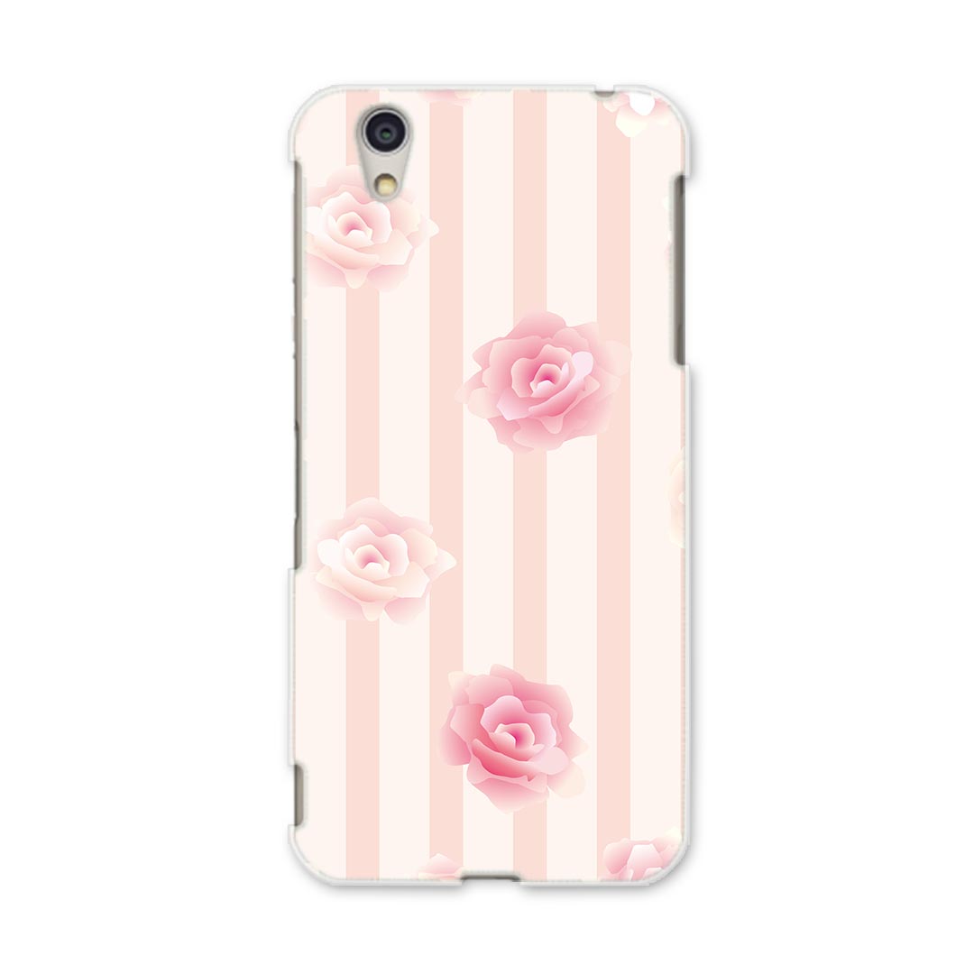 DM-01J AQUOS Disney Mobile docomo ドコモ dm01j スマホ カバー ケース スマホケース スマホカバー PC ハードケース 003392 花　ボーダー　ガーリー