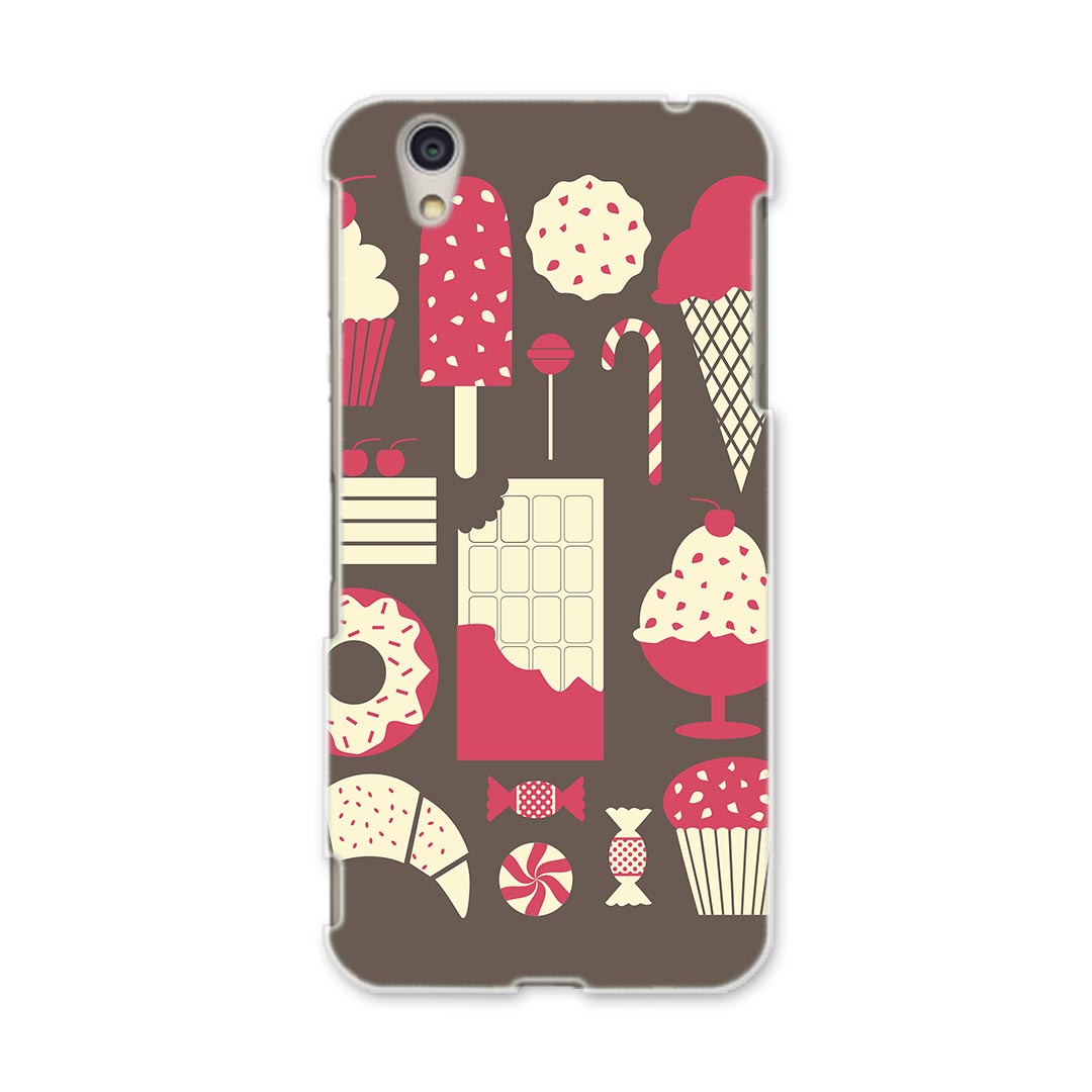 DM-01J AQUOS Disney Mobile docomo ドコモ dm01j スマホ カバー ケース スマホケース スマホカバー PC ハードケース 004829 デザート　イラスト