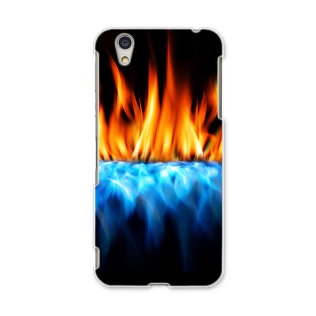 DM-01J AQUOS Disney Mobile docomo ドコモ dm01j スマホ カバー ケース スマホケース スマホカバー PC ハードケース 005691 炎　赤　青