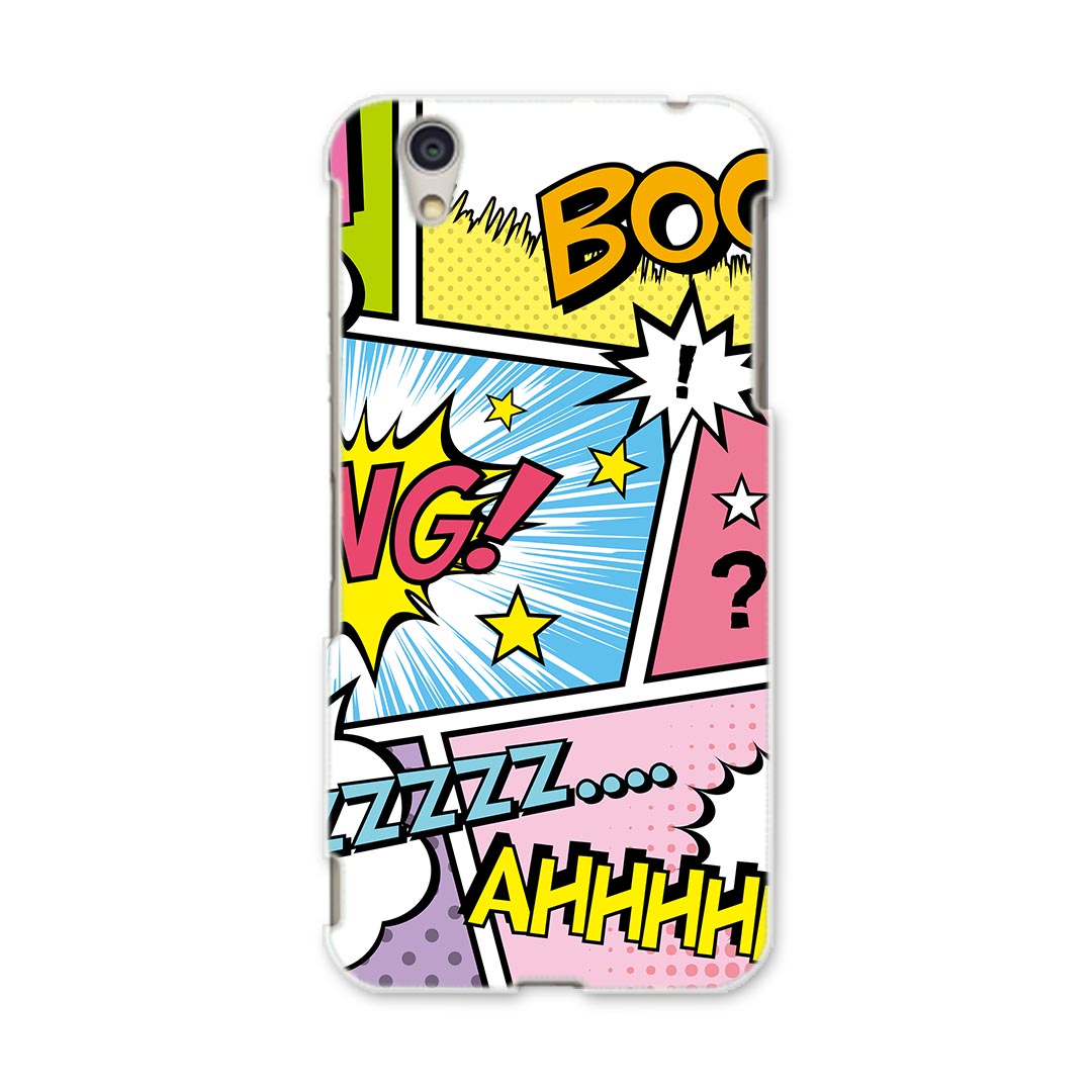 DM-01J AQUOS Disney Mobile docomo ドコモ dm01j スマホ カバー ケース スマホケース スマホカバー PC ハードケース 007346 マンガ　漫画　カラフル　文字