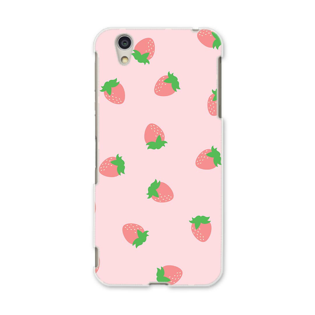 DM-01J AQUOS Disney Mobile docomo ドコモ dm01j スマホ カバー ケース スマホケース スマホカバー PC ハードケース 009549 いちご　ピンク