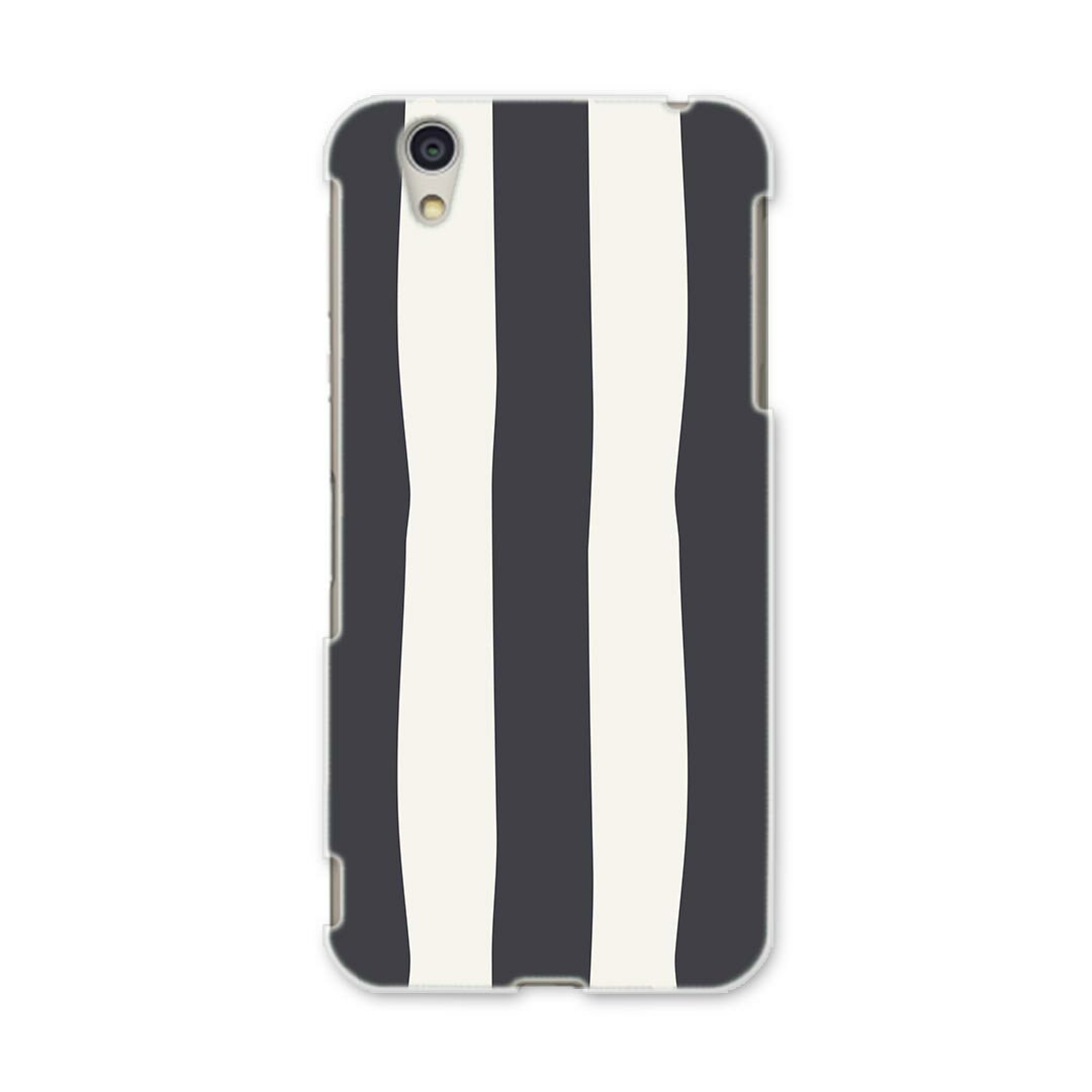 Mobile Phone Cases - DM-01J AQUOS Disney Mobile docomo ドコモ dm01j スマホ カバー ケース スマホケース スマホカバー PC ハードケース 010739 ボーダー　白　黒