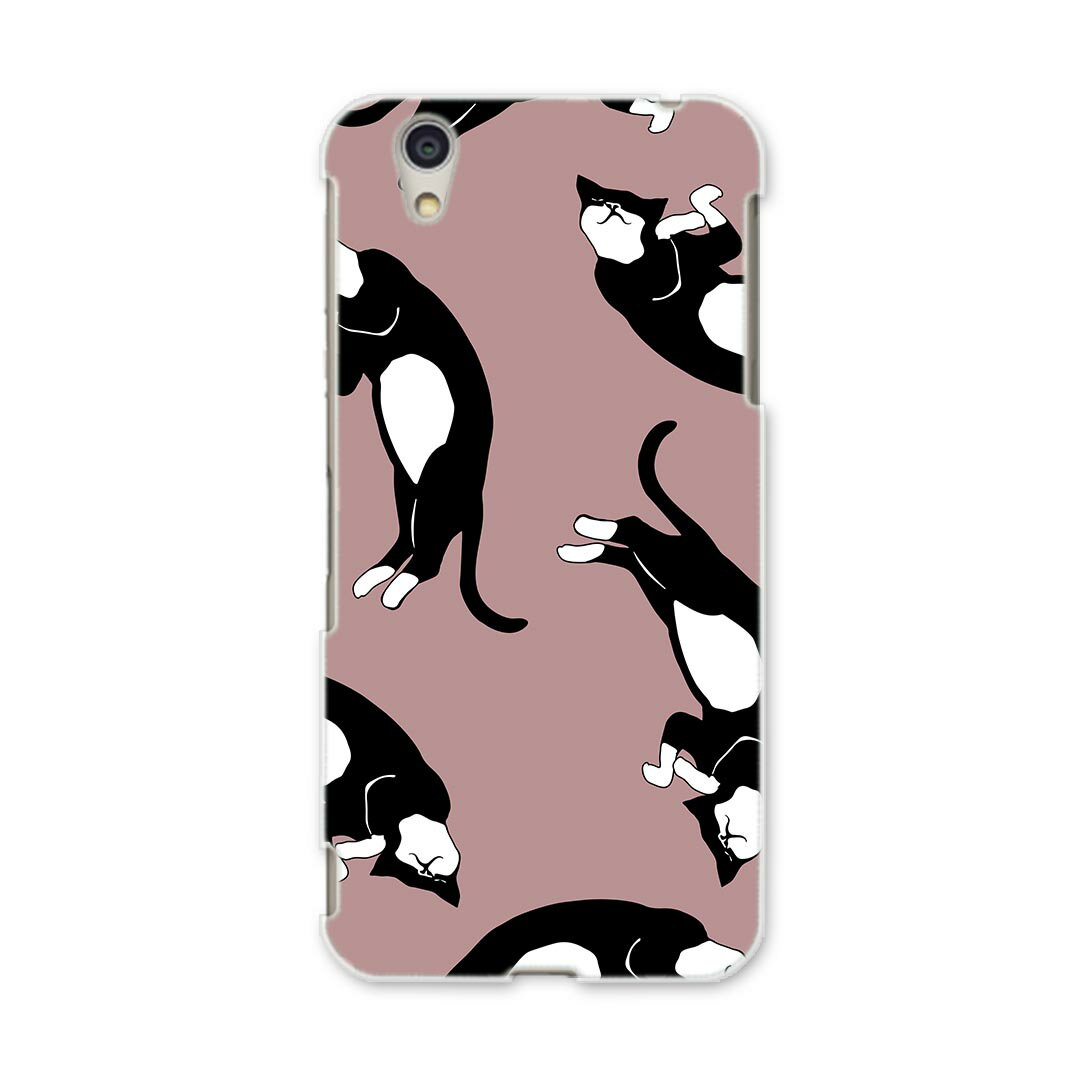 DM-01J AQUOS Disney Mobile docomo ドコモ dm01j スマホ カバー ケース スマホケース スマホカバー PC ハードケース 010764 動物　猫　ピンク