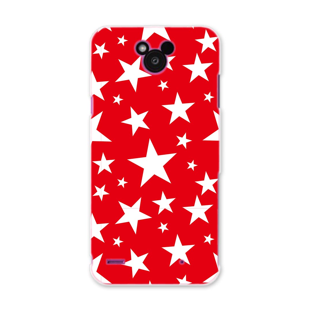 DM-02H Disney Mobile ディズニーモバイル dm02h docomo ドコモ スマホ カバー ケース スマホケース スマホカバー PC ハードケース 星　赤　白 ラブリー 003939