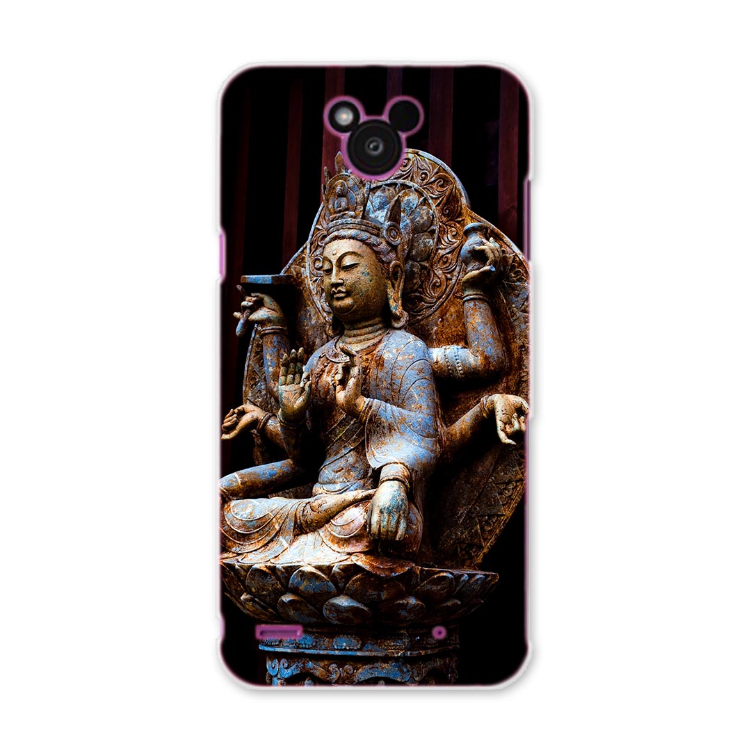 DM-02H Disney Mobile ディズニーモバイル dm02h docomo ドコモ スマホ カバー ケース スマホケース スマホカバー PC ハードケース 仏像　写真　黒 写真・風景 005093