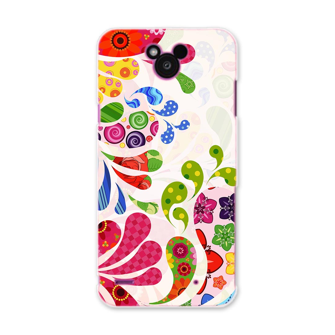 樂天商城 - DM-02H Disney Mobile ディズニーモバイル dm02h docomo ドコモ スマホ カバー ケース スマホケース スマホカバー PC ハードケース 花　フラワー　カラフル　模様 ユニーク 007726