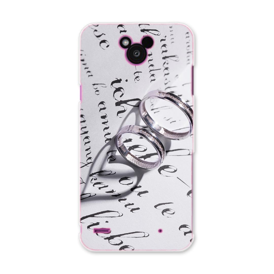 DM-02H Disney Mobile ディズニーモバイル dm02h docomo ドコモ スマホ カバー ケース スマホケース スマホカバー PC ハードケース 指輪　英語　ペア 011415