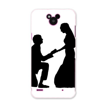 DM-02H Disney Mobile ディズニーモバイル dm02h docomo ドコモ スマホ カバー ケース スマホケース スマホカバー PC ハードケース ウエディング 結婚 シルエット 011438