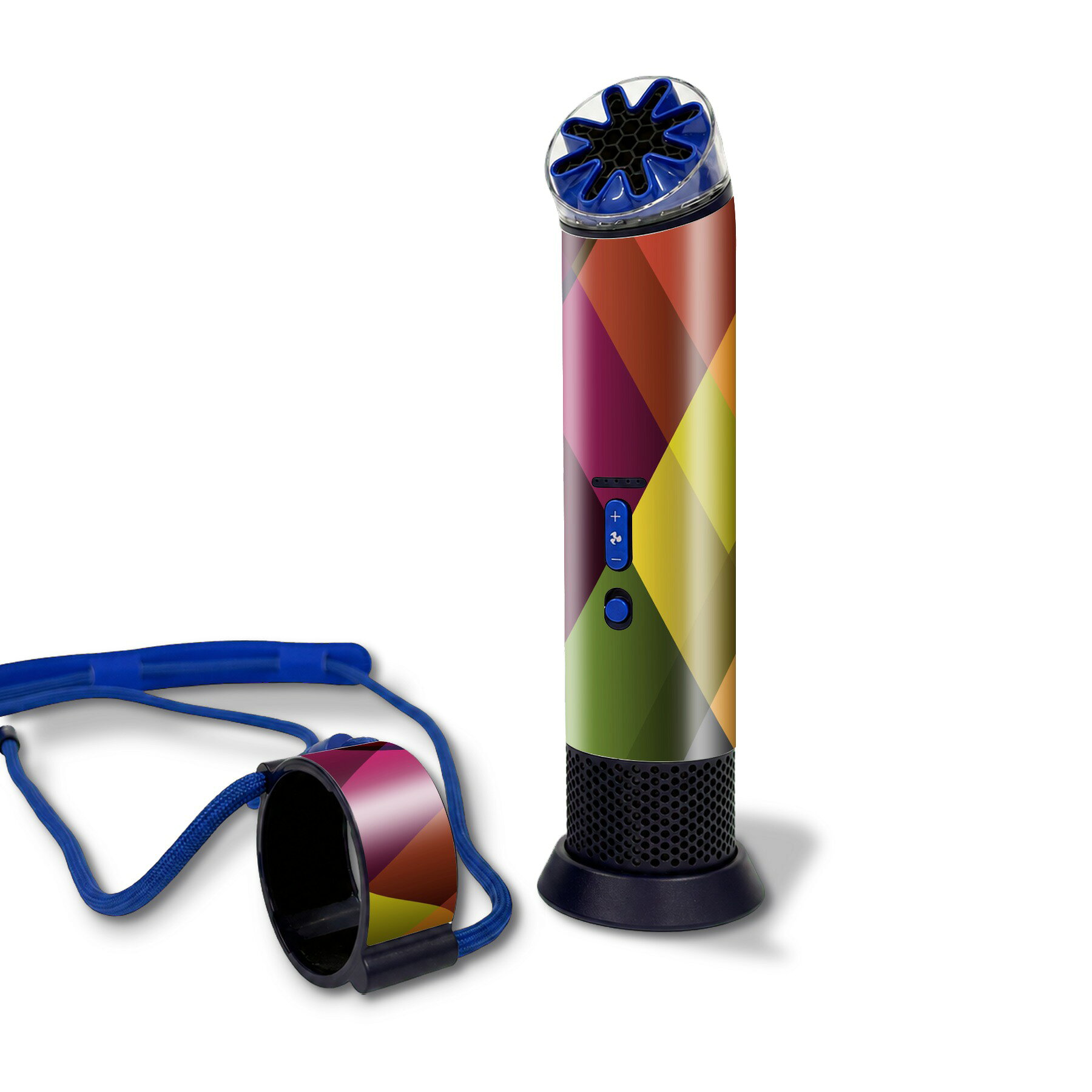 Dyson HushJet Mini Cool 対応 スキンシール きせかえ 保護 カバー ステッカー ポータブルファン ハンディファン 携帯扇風機 PF01 おしゃれ 貼るだけ igsticker チェック　アーガイル　トラッド 000448