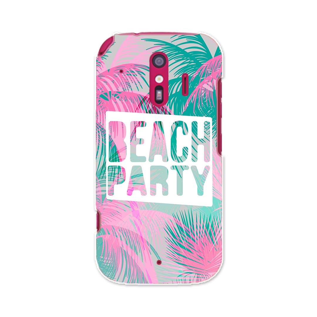 F-01L らくらくスマートフォン me f01l docomo ドコモ スマホ カバー ケース スマホケース スマホカバー PC ハードケース 011179 夏　ビーチ　パーティー