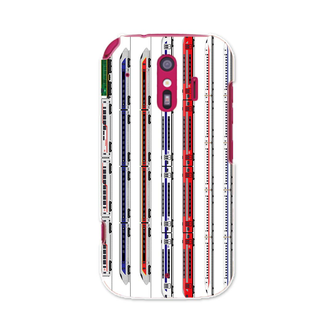 F-01L らくらくスマートフォン me f01l docomo ドコモ スマホ カバー ケース スマホケース スマホカバー PC ハードケース 013216 乗り物　新幹線　電車