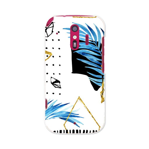 F-01L らくらくスマートフォン me f01l docomo ドコモ スマホ カバー ケース スマホケース スマホカバー PC ハードケース 014043 リーフ 模様 ユニーク