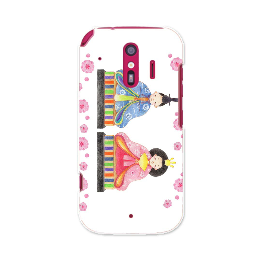 F-01L らくらくスマートフォン me f01l docomo ドコモ スマホ カバー ケース スマホケース スマホカバー PC ハードケース 015566 ひなまつり　飾り　日本語　お内裏様