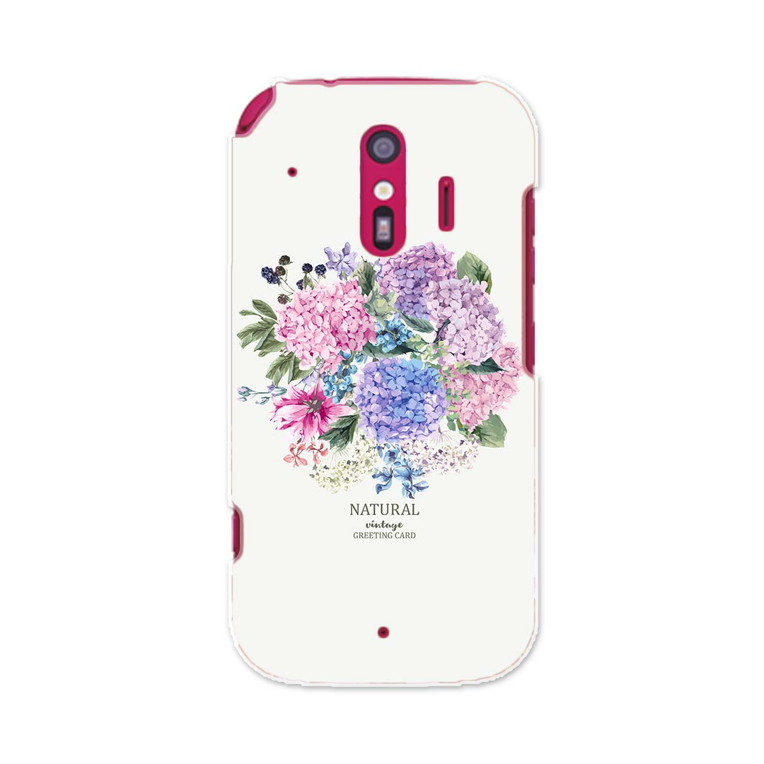 F-01L らくらくスマートフォン me f01l docomo ドコモ スマホ カバー ケース スマホケース スマホカバー PC ハードケース 016328 あじさい　梅雨　花