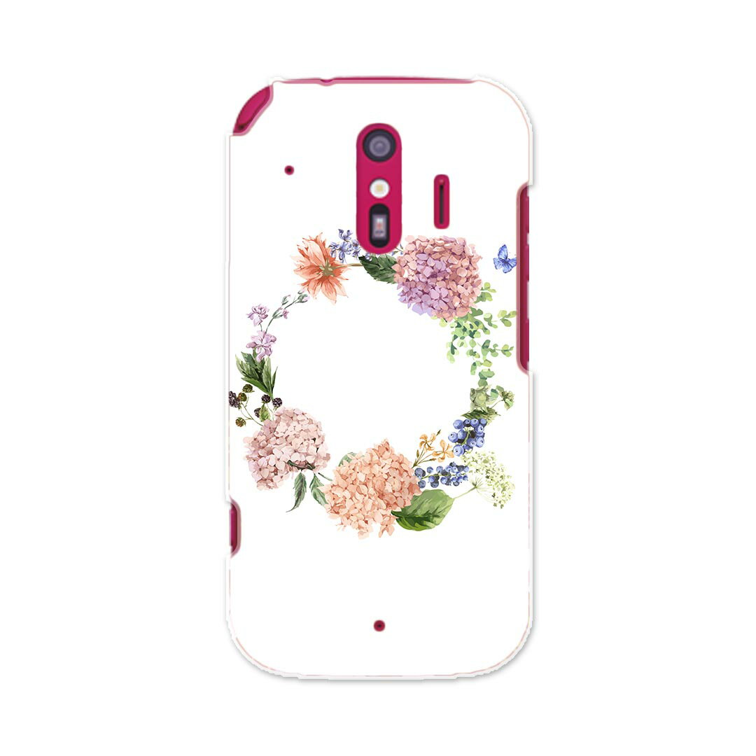 F-01L らくらくスマートフォン me f01l docomo ドコモ スマホ カバー ケース スマホケース スマホカバー PC ハードケース 016329 あじさい　梅雨　花