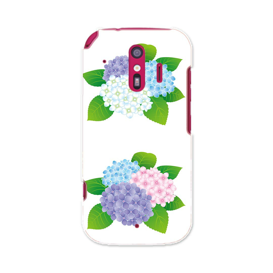 F-01L らくらくスマートフォン me f01l docomo ドコモ スマホ カバー ケース スマホケース スマホカバー PC ハードケース 016345 あじさい　梅雨　花