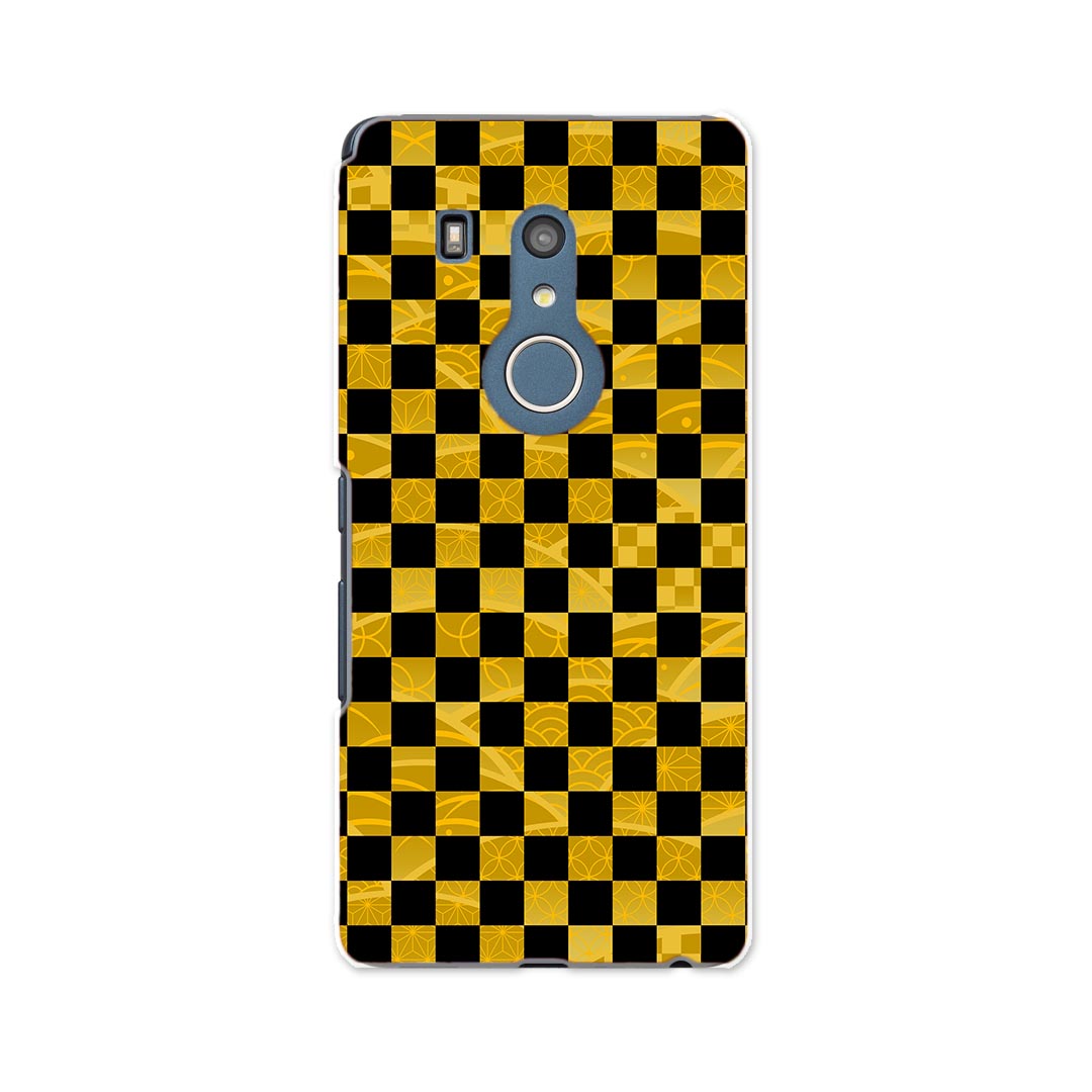 F-02L arrows Be3 アローズ ビースリー f02l docomo ドコモ スマホ カバー ケース スマホケース スマホカバー PC ハードケース 006920 和風 和柄 市松模様