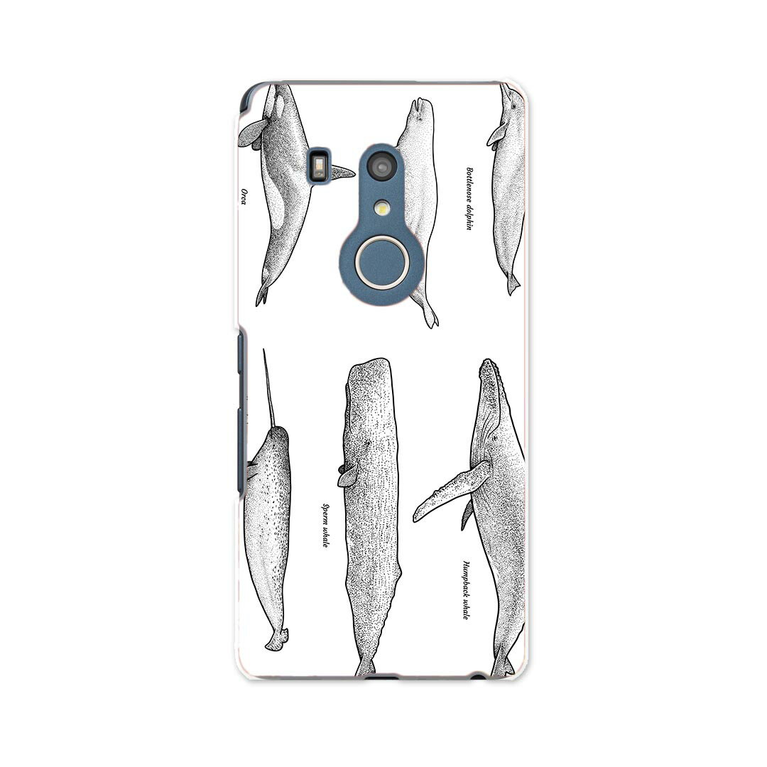 F-02L arrows Be3 アローズ ビースリー f02l docomo ドコモ スマホ カバー ケース スマホケース スマホカバー PC ハードケース 015815 魚　クジラ　シャチ