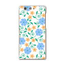 F-03H arrows SV アローズ f03h docomo ドコモ スマホ カバー ケース スマホケース スマホカバー PC ハードケース 花 フラワー 青 フラワー 003948(2)