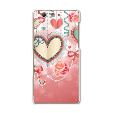 F-03H arrows SV アローズ f03h docomo ドコモ スマホ カバー ケース スマホケース スマホカバー PC ハードケース ハート リボン ピンク ラブリー フラワー 005647