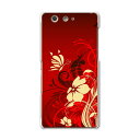 F-03H arrows SV アローズ f03h docomo ドコモ スマホ カバー ケース スマホケース スマホカバー PC ハードケース 花 フラワー 赤 レッド フラワー 007606(2)