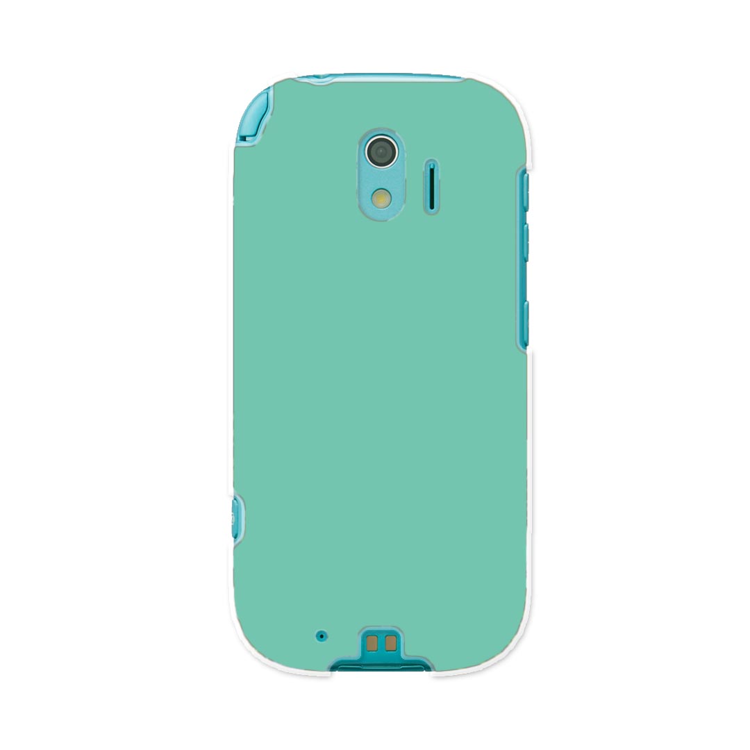 F-03K らくらくスマートフォン me docomo ドコモ f03k スマホ カバー ケース スマホケース スマホカバー PC ハードケース 008981 シンプル　無地　緑