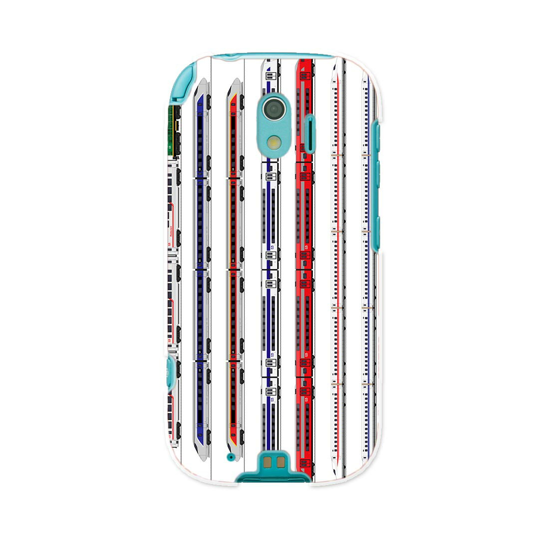 F-03K らくらくスマートフォン me docomo ドコモ f03k スマホ カバー ケース スマホケース スマホカバー PC ハードケース 013216 乗り物　新幹線　電車