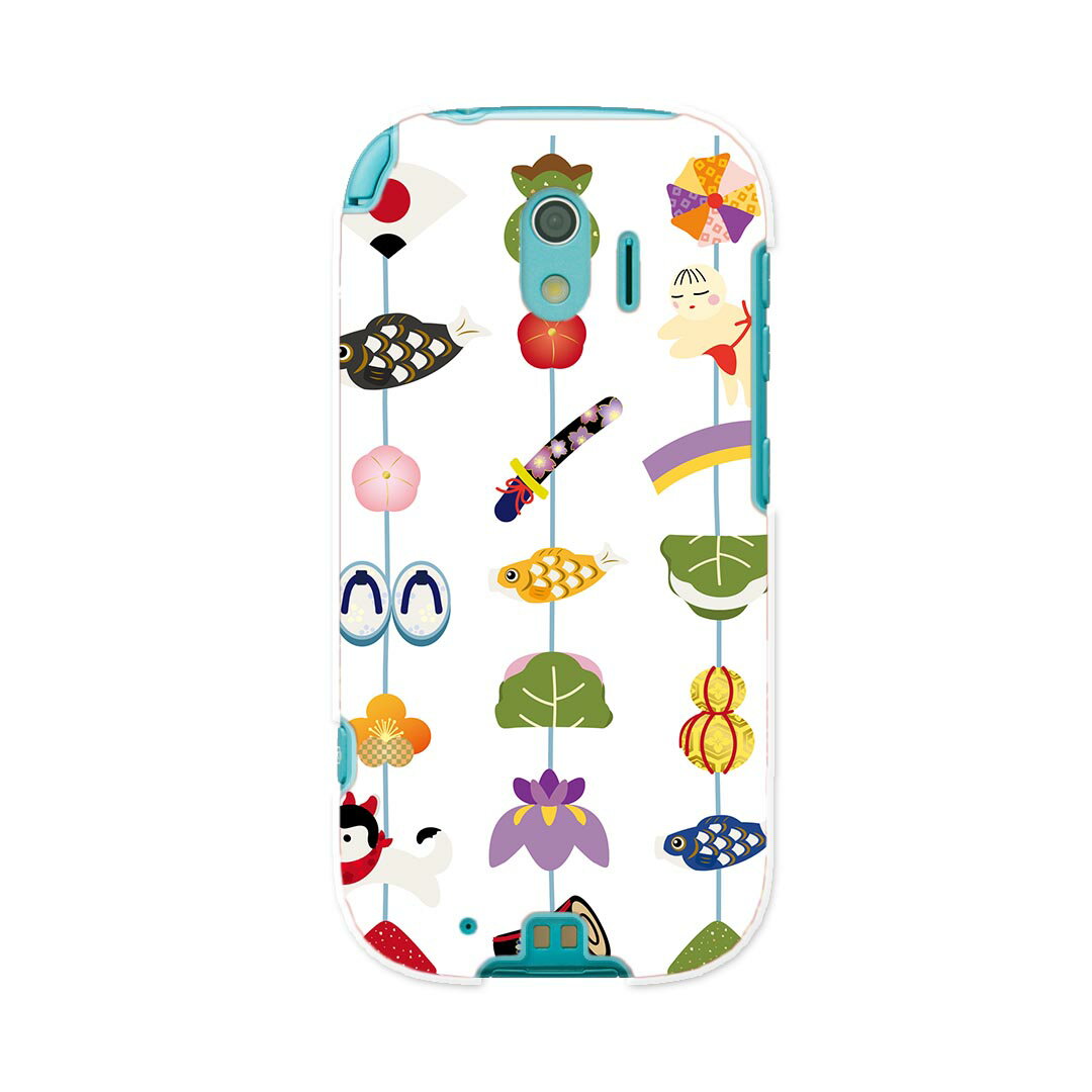 F-03K らくらくスマートフォン me docomo ドコモ f03k スマホ カバー ケース スマホケース スマホカバー PC ハードケース 015293 こどもの日　鯉のぼり　兜　熊