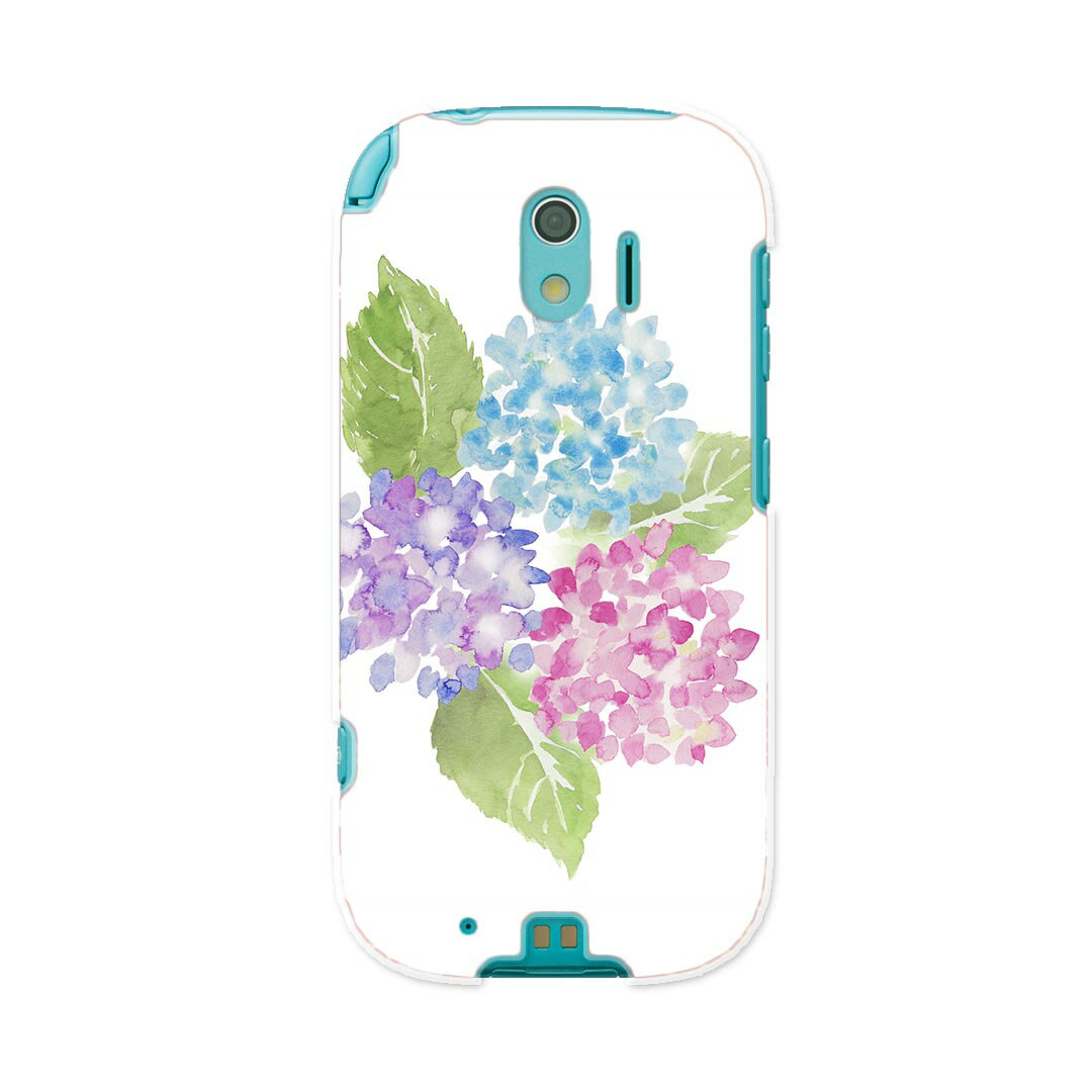 F-03K らくらくスマートフォン me docomo ドコモ f03k スマホ カバー ケース スマホケース スマホカバー PC ハードケース 015574 あじさい　花　植物