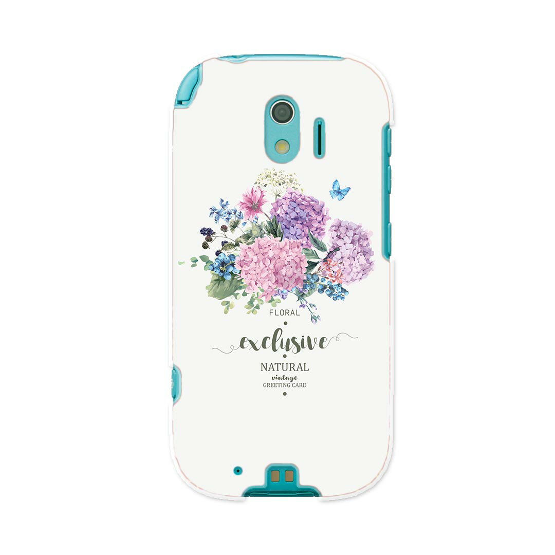 F-03K らくらくスマートフォン me docomo ドコモ f03k スマホ カバー ケース スマホケース スマホカバー PC ハードケース 016327 あじさい　梅雨　花