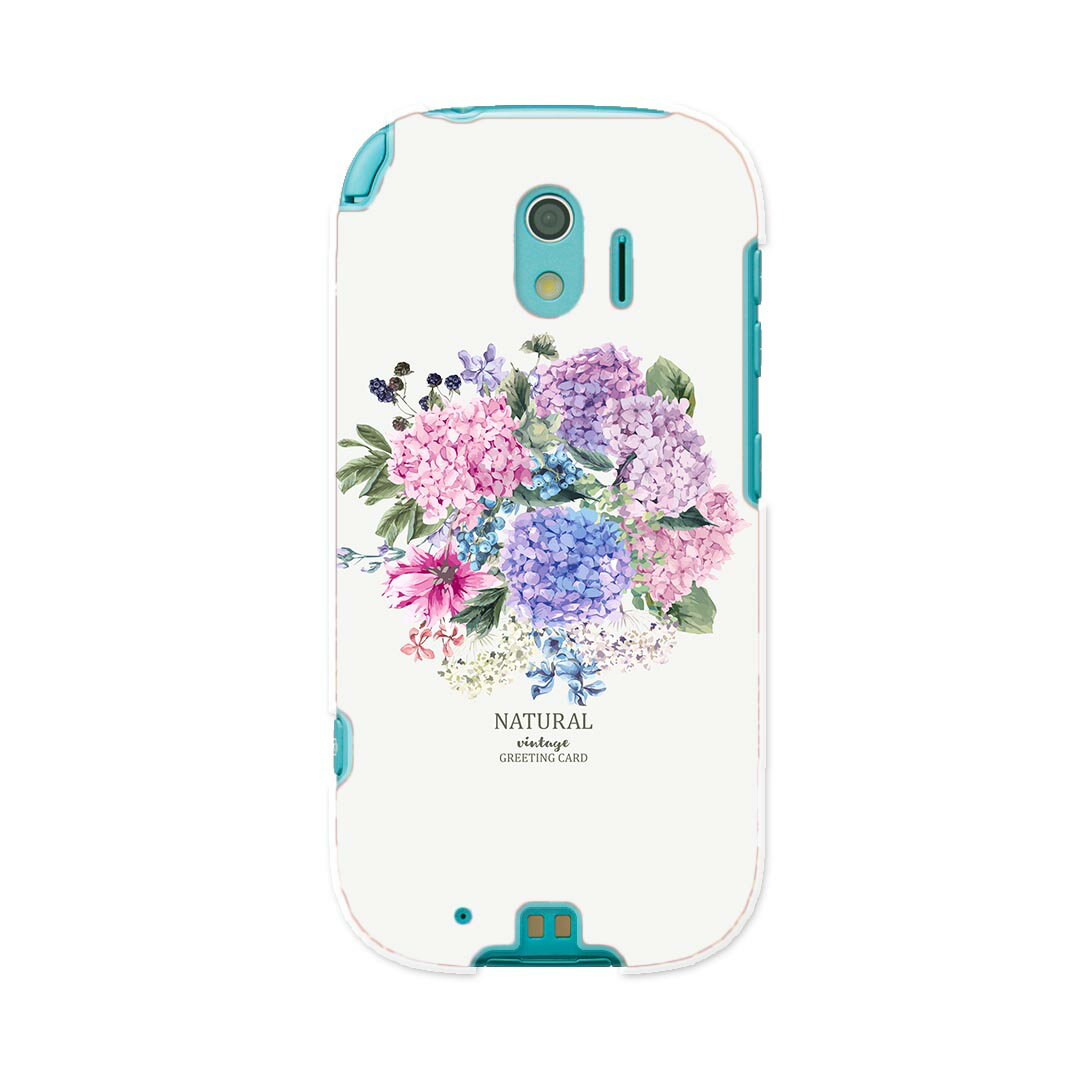F-03K らくらくスマートフォン me docomo ドコモ f03k スマホ カバー ケース スマホケース スマホカバー PC ハードケース 016328 あじさい　梅雨　花