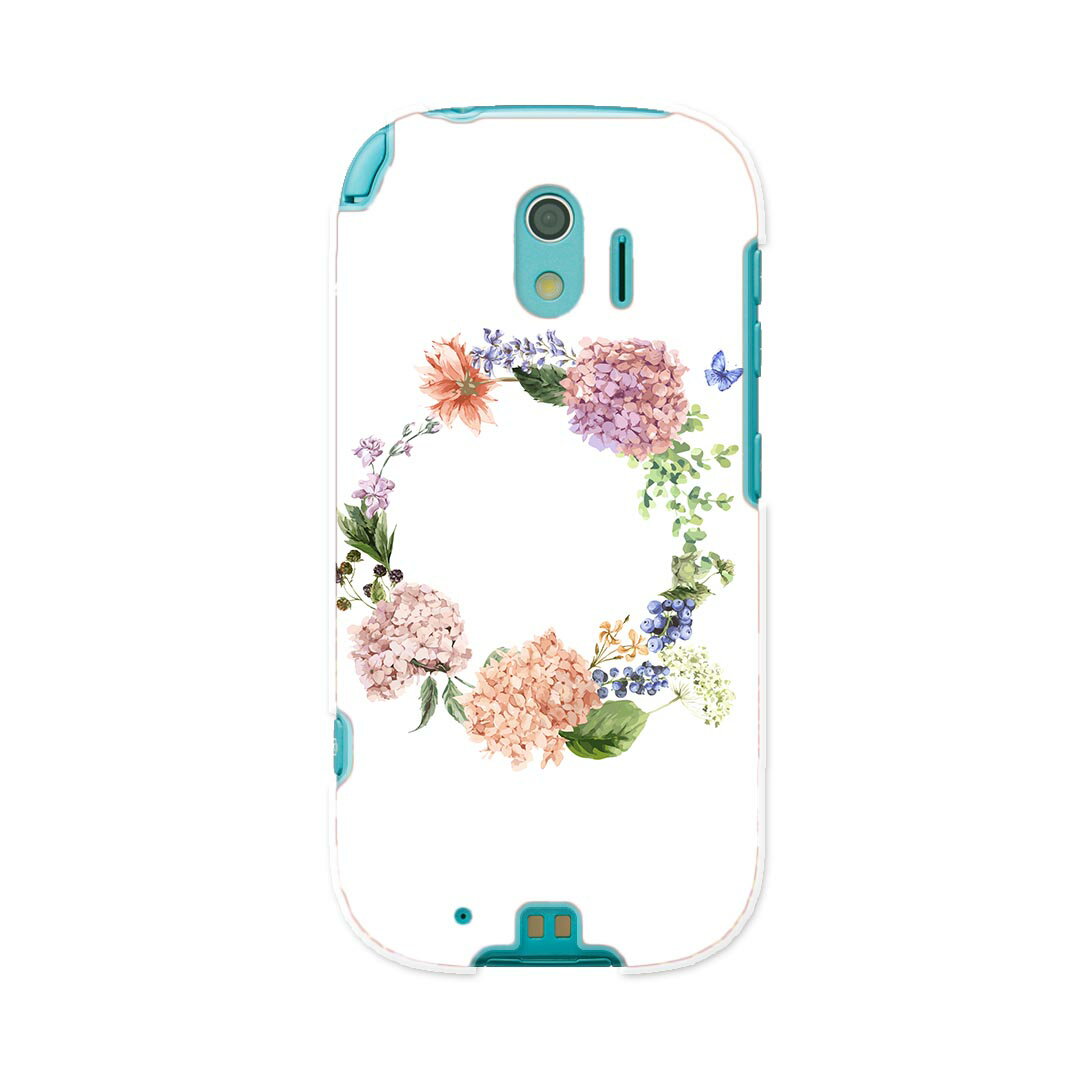 F-03K らくらくスマートフォン me docomo ドコモ f03k スマホ カバー ケース スマホケース スマホカバー PC ハードケース 016329 あじさい　梅雨　花