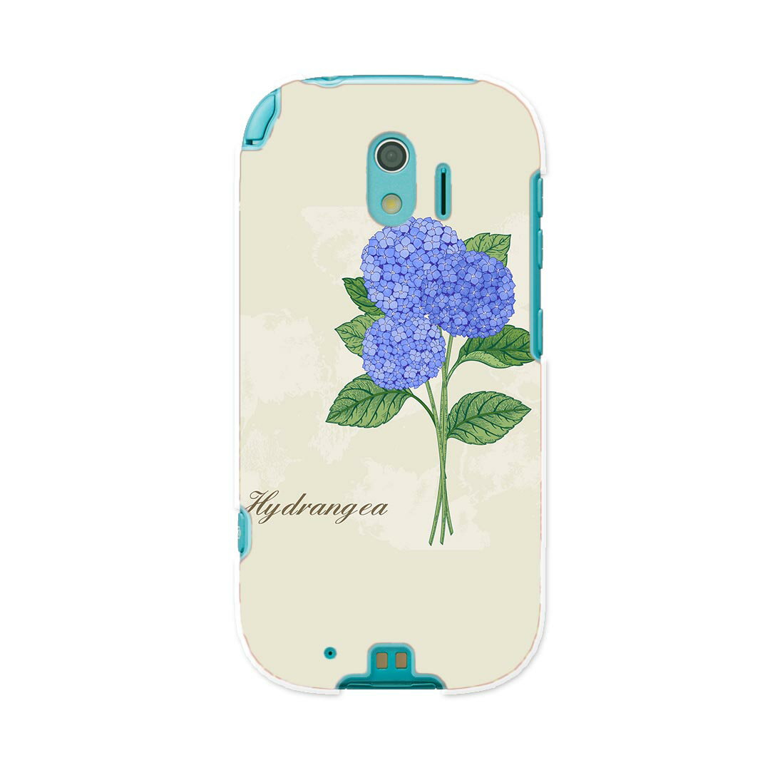 F-03K らくらくスマートフォン me docomo ドコモ f03k スマホ カバー ケース スマホケース スマホカバー PC ハードケース 016332 あじさい　梅雨　花