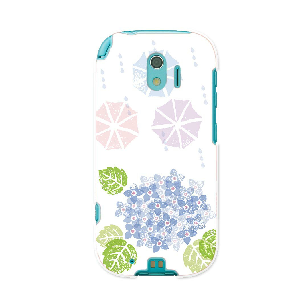 F-03K らくらくスマートフォン me docomo ドコモ f03k スマホ カバー ケース スマホケース スマホカバー PC ハードケース 016338 あじさい　梅雨　花