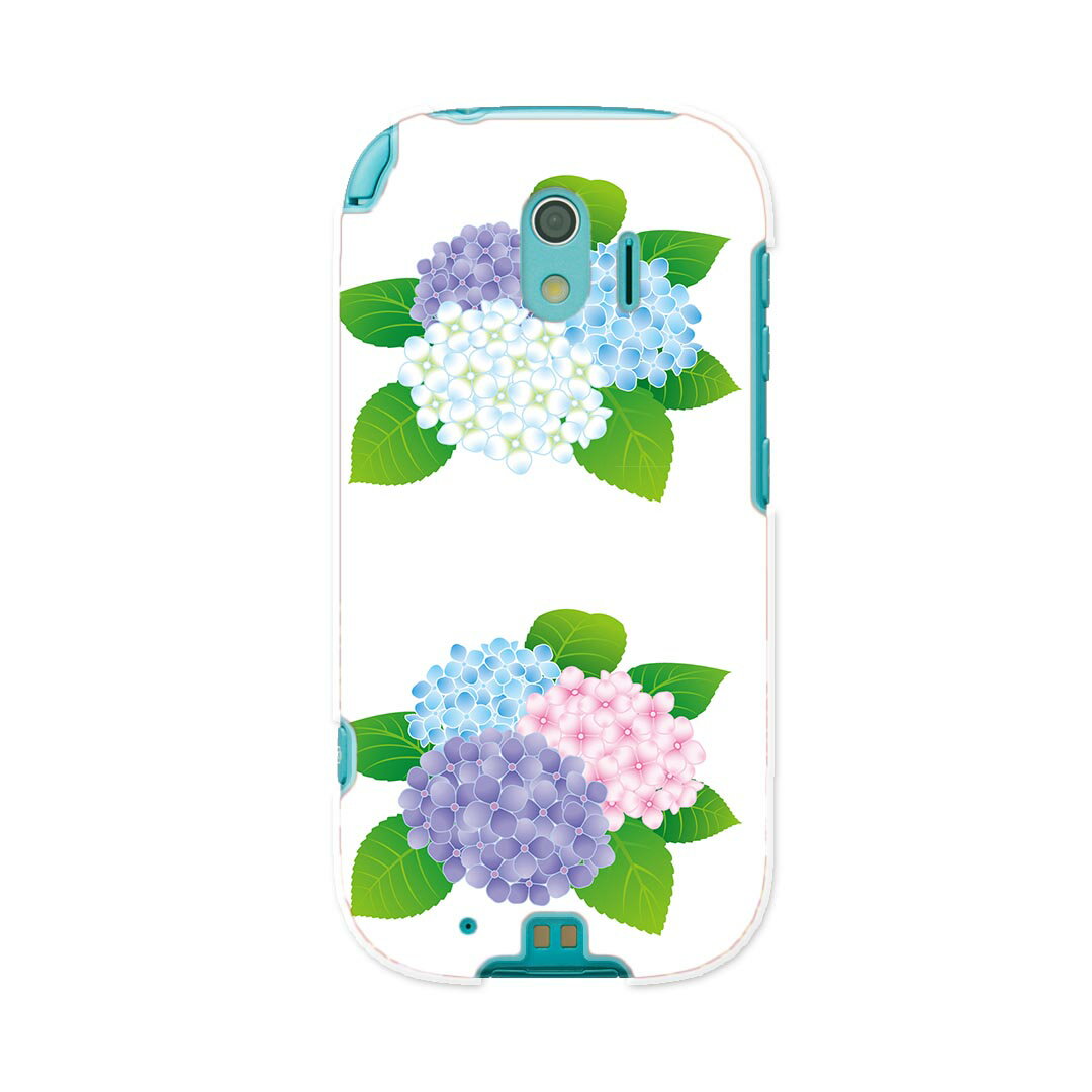 F-03K らくらくスマートフォン me docomo ドコモ f03k スマホ カバー ケース スマホケース スマホカバー PC ハードケース 016345 あじさい　梅雨　花