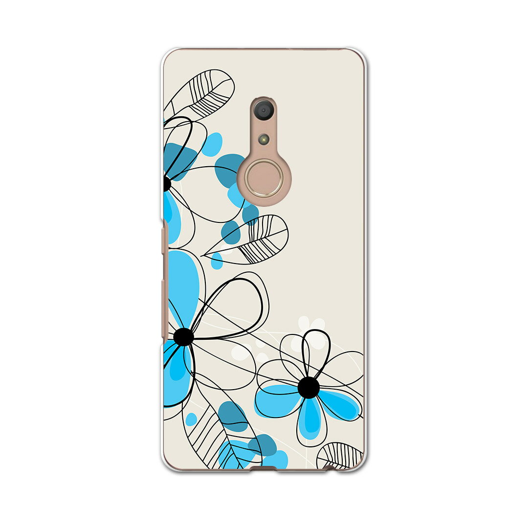 樂天商城 - igcase arrows Be4 F-41A 専用ハードケース f41a スマホカバー カバー ケース pc ハードケース 005072 フラワー 花　青　イラスト