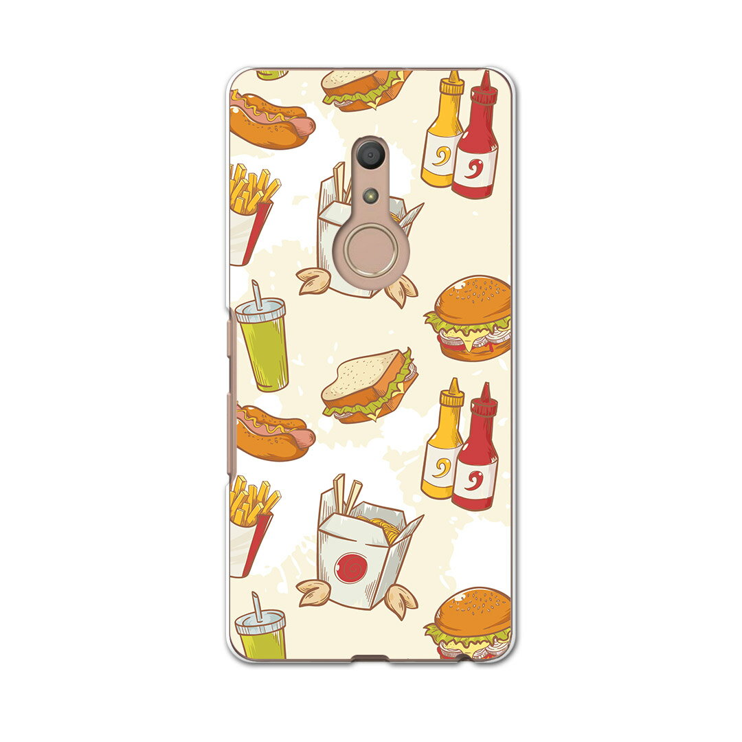 Rakuten - igcase arrows Be4 F-41A 専用ハードケース f41a スマホカバー カバー ケース pc ハードケース 012969 ハンバーガー　ポテト　食べ物