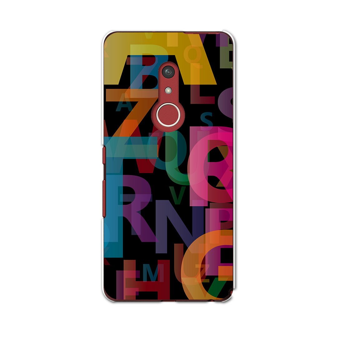 arrows Be4 Plus F-41B docomo ドコモ 富士通 アローズ スマホ カバー ケース スマホケース スマホカバー PC ハードケース 007067 英語　カラフル　文字(2.0)